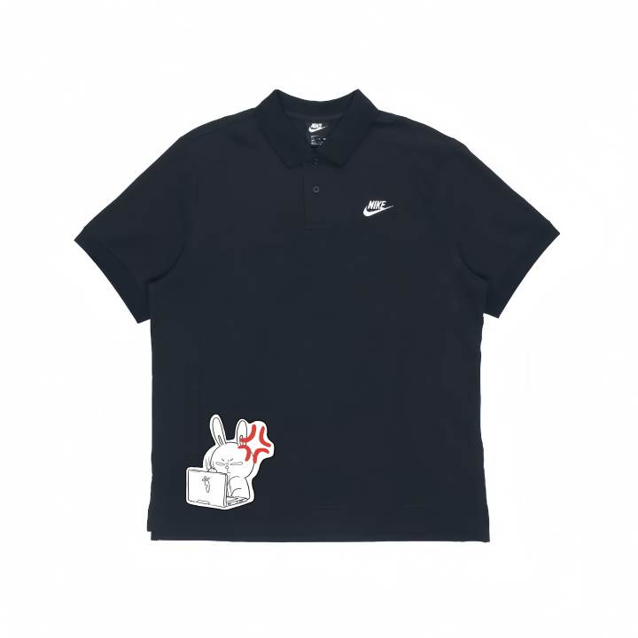 Nike Nike Polo Shirts Unisex Black Polo Collar Moderate Straight Fit