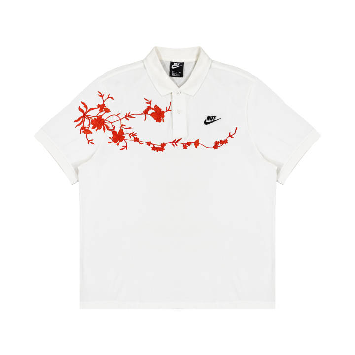 Nike Nike Polo Shirts Unisex White Polo Collar Moderate Straight Fit