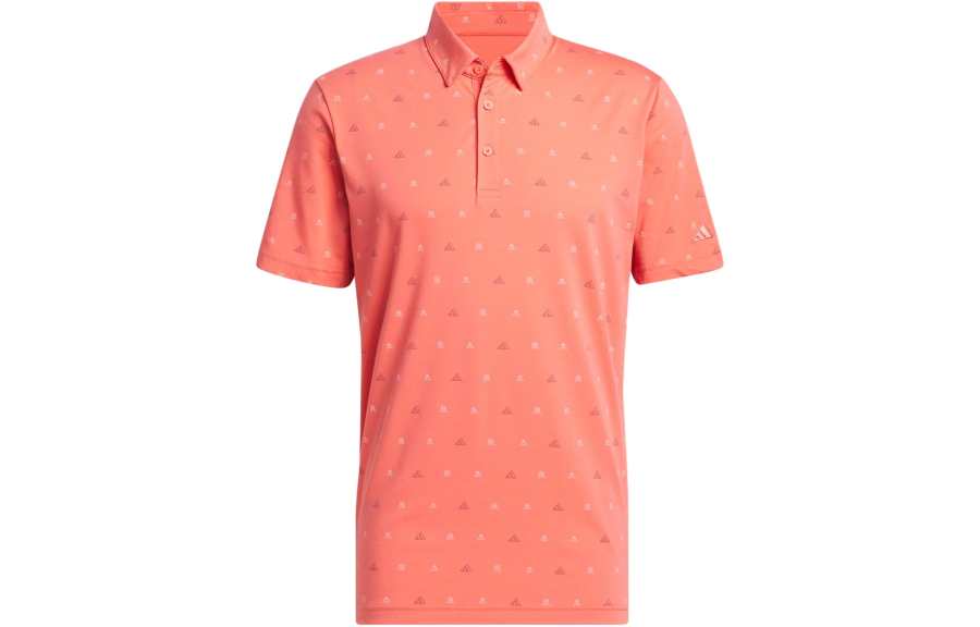 Adidas Adidas Go to Mini Crest Print Polo Shirt Polo Shirt Men's Orange