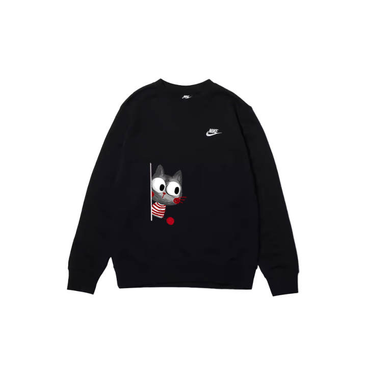 Nike Nike Sweatshirts Unisex Black Crew Neck Moderate Regular