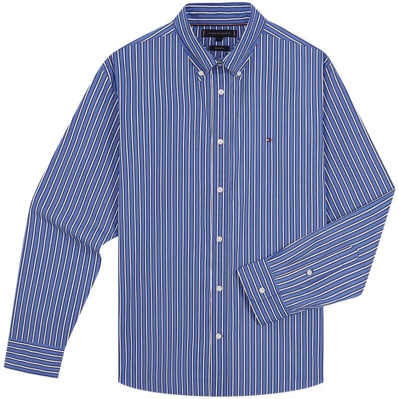 Tommy Hilfiger Shirt Men's Blue White Stripes