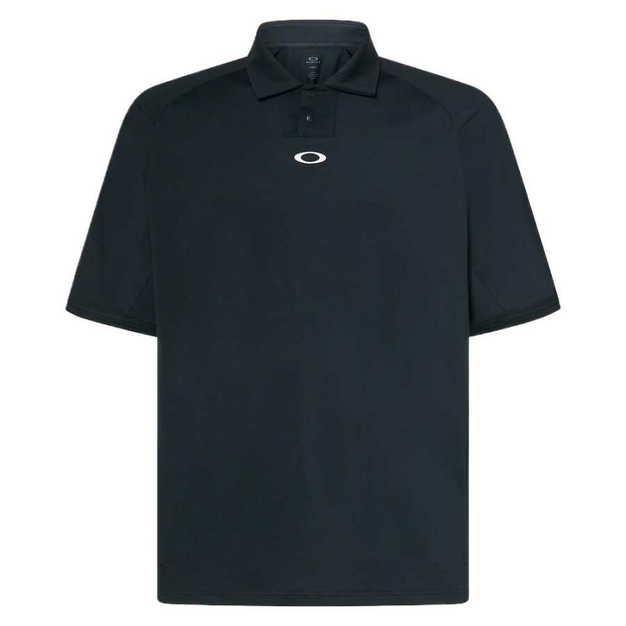 Oakley Polo Shirts Men's Black Polo Collar Moderate Straight Fit