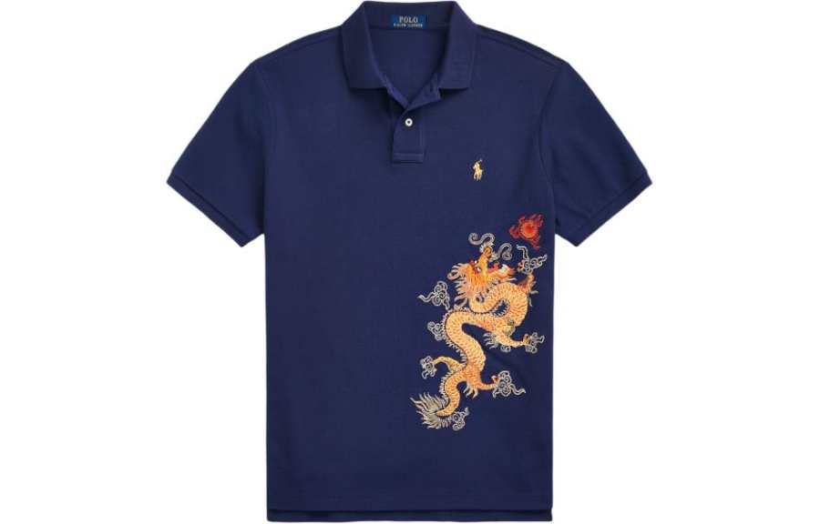 Polo Ralph Lauren SS24 Polo Shirt Custom Slim Fit Men's Deep Cobalt Blue