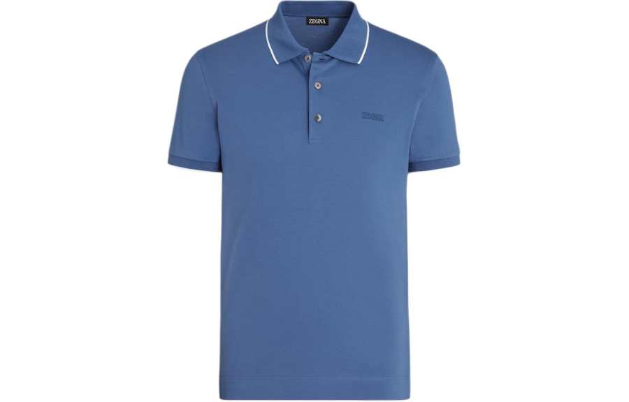 Ermenegildo Zegna Polo Shirt Men's Blue