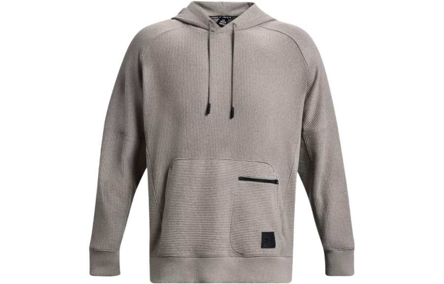 Under Armour Ottoman Fleece Sweatshirts Men's Gray Hooded Moderate Other