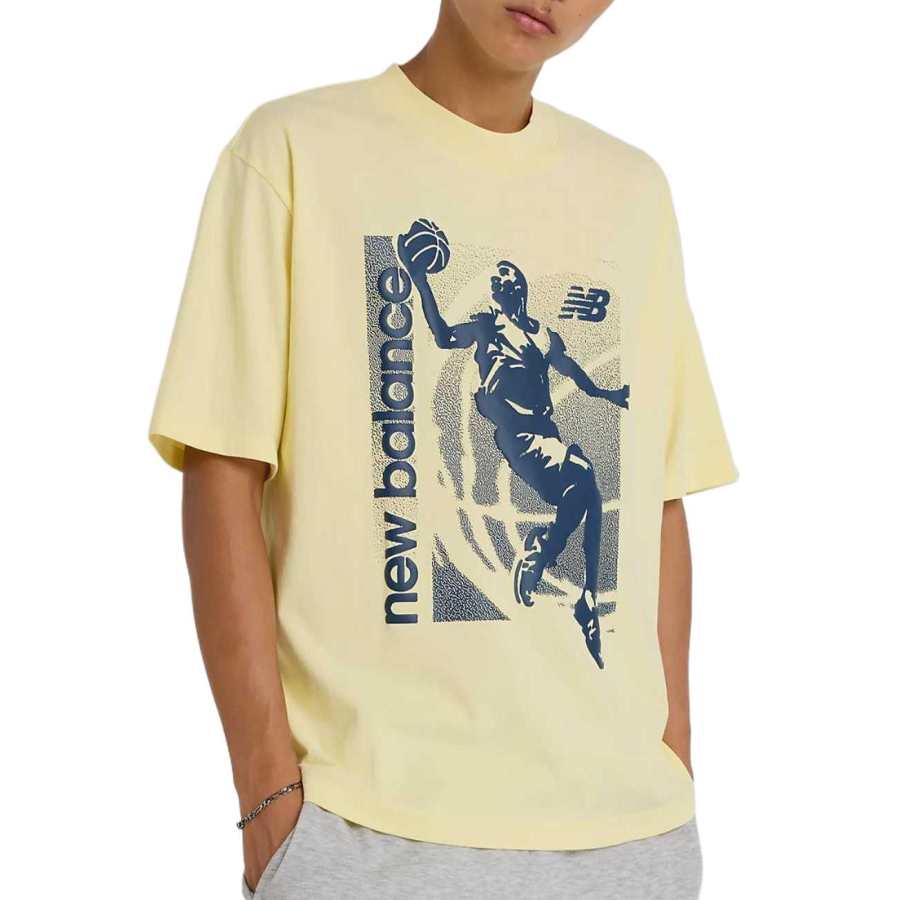 New Balance New Balance Hoops Graphic T Shirt Men's Yellow