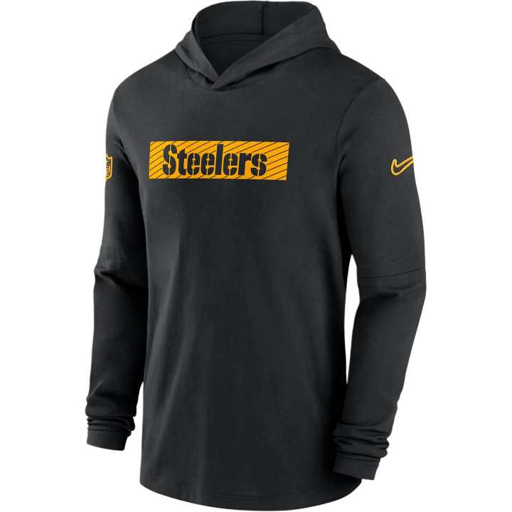 Nike Nike Pittsburgh Steelers Sideline Men's Nike Dri FIT Nfl Long Sleeve Hooded Top