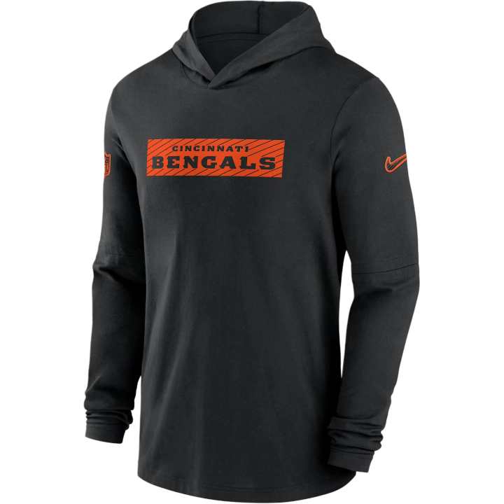 Nike Nike Cincinnati Bengals Sideline Men's Nike Dri FIT Nfl Long Sleeve Hooded Top