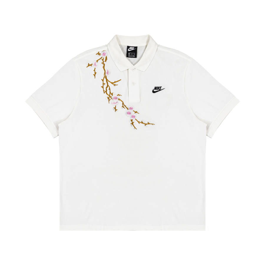 Nike Nike Polo Shirts Unisex White Polo Collar Moderate Straight Fit