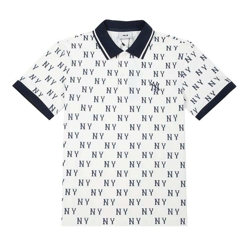 MLB Monogram NEW YORK YANKEES SS25 Polo Shirt Unisex Ivory