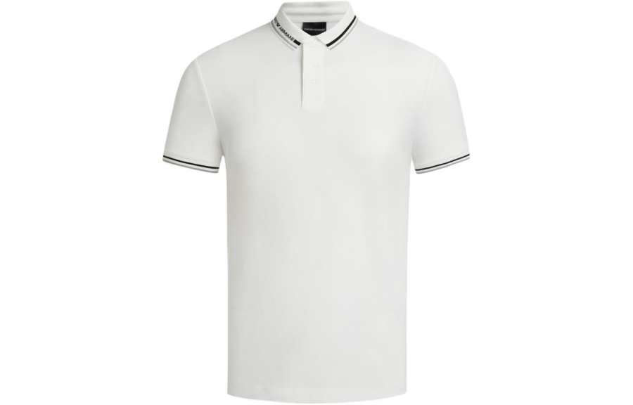 EMPORIO ARMANI Logo Placed Jersey Polo Shirt