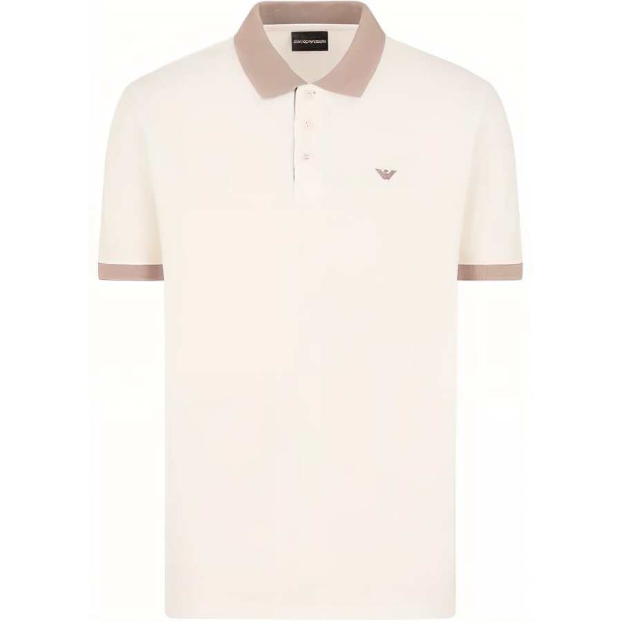 EMPORIO ARMANI Logo embroidered Cotton Polo Shirt