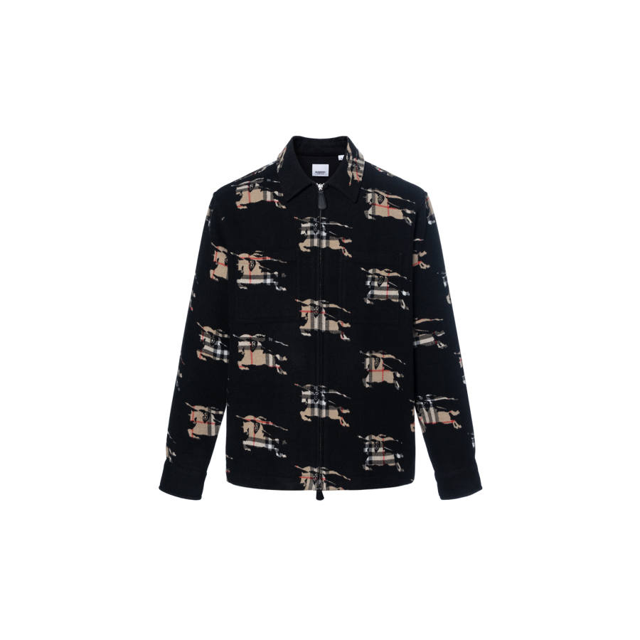 Burberry Burberry Check EKD Wool Blend Overshirt