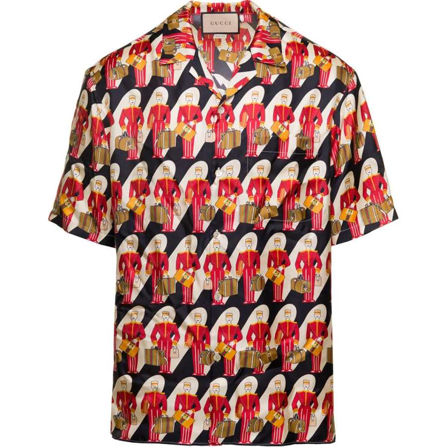 GUCCI Graphic Printed Short-Sleeve Shirt