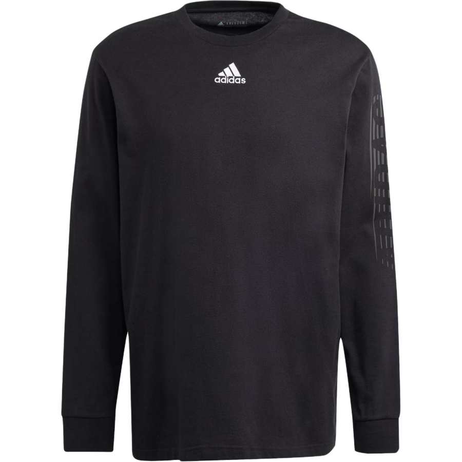 Adidas Adidas BRAND LOVE T Shirts Men's Black Crew Neck Moderate