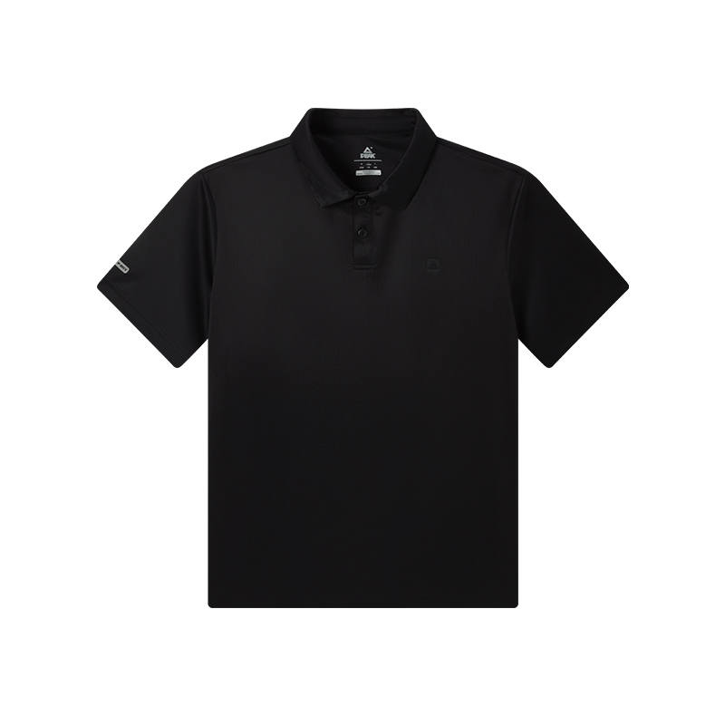 PEAK Polo Shirts Men's Black Polo Collar Moderate Other