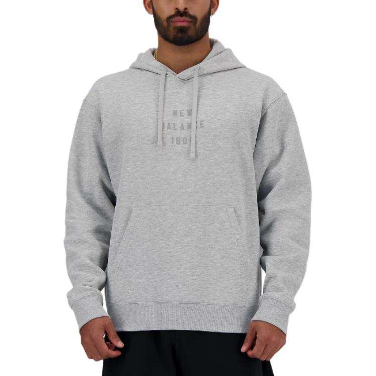 New Balance New Balance Iconic Collegiate Graphic Hoodie Sweatshirt Men's Gray