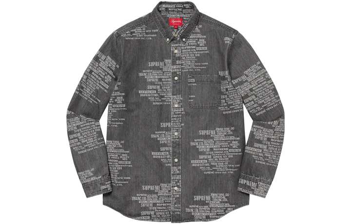 Supreme Supreme Trademark Jacquard Denim Shirt