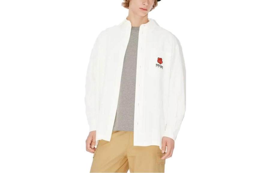 KENZO KENZO Boke Flower Embroidered Buttoned Shirt