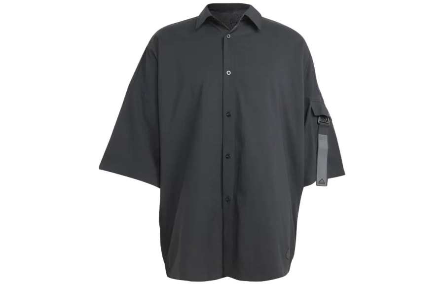 Adidas Adidas Shirts Men's Black Lapel Moderate Shirt