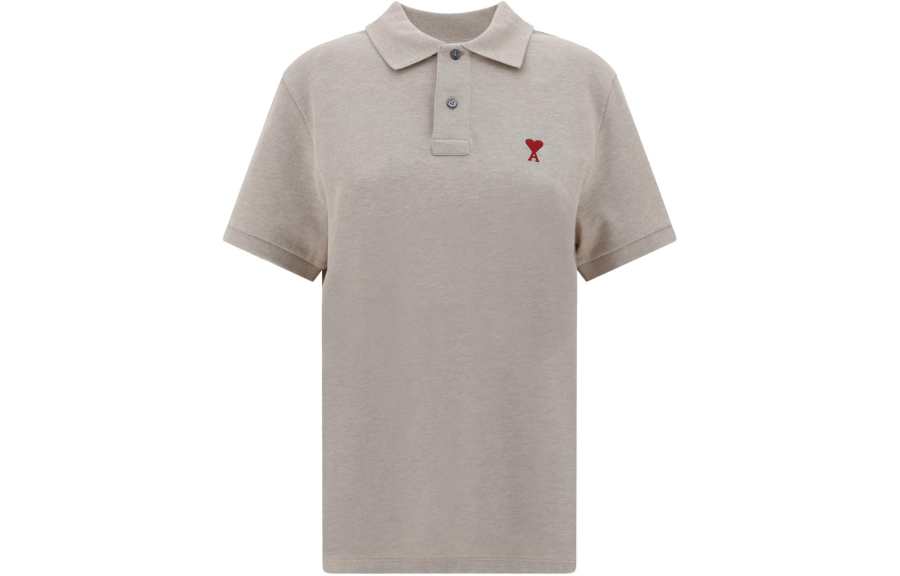 AMIPARIS Ami Paris Ami De Coeur Logo Embroidered Short Sleeved Polo Shirt