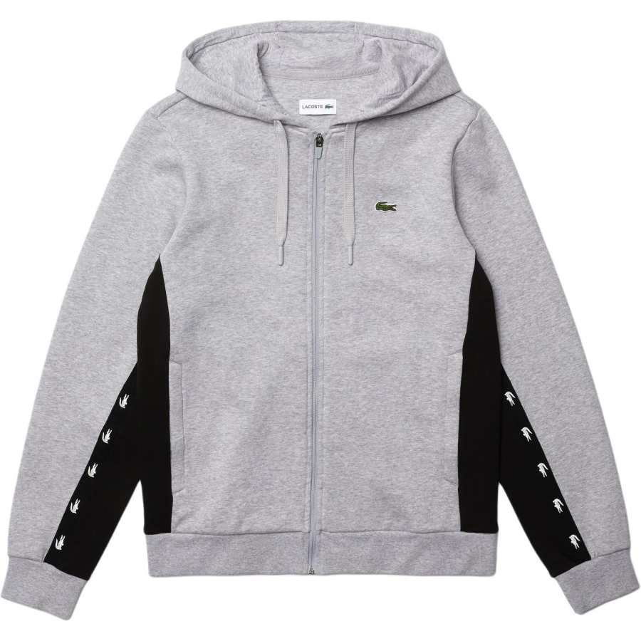 LACOSTE Sweatshirts Men's Gray Hooded Non Detachable Moderate