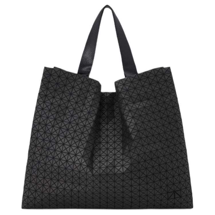 ISSEY MIYAKE Polyurethane Tote Bag, Shopping Bag, Handbag Unisex Matte Black
