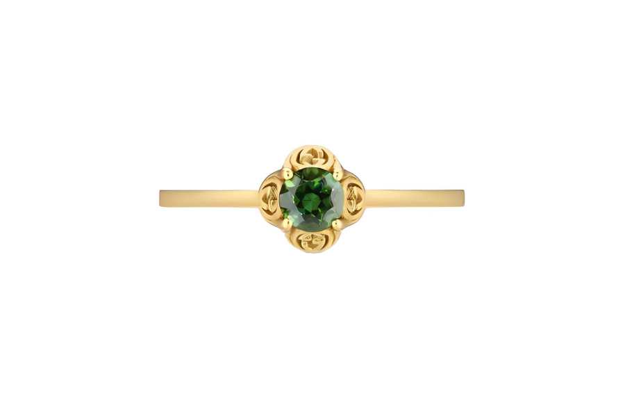 GUCCI GUCCI Interlocking 18K Gold Rings Unisex Gold