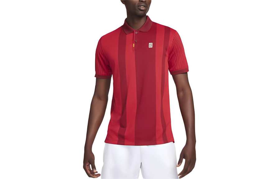 Nike Nike Polo Shirts Men's Red Polo Collar Moderate Straight Fit