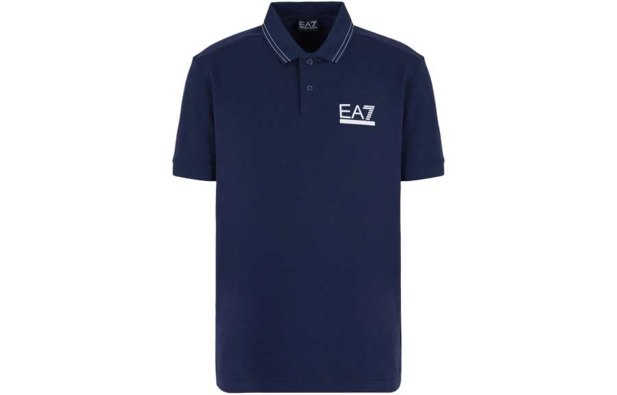 EMPORIO ARMANI EA7 SS24 Polo Shirt Men's Navy Blue