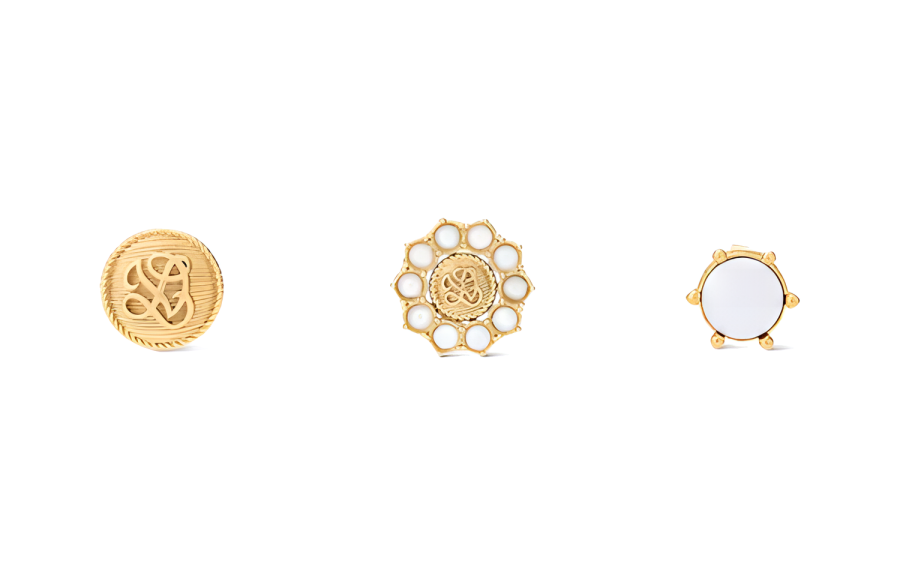 LOUIS VUITTON Lv Dynasty Set Of 3 Earrings