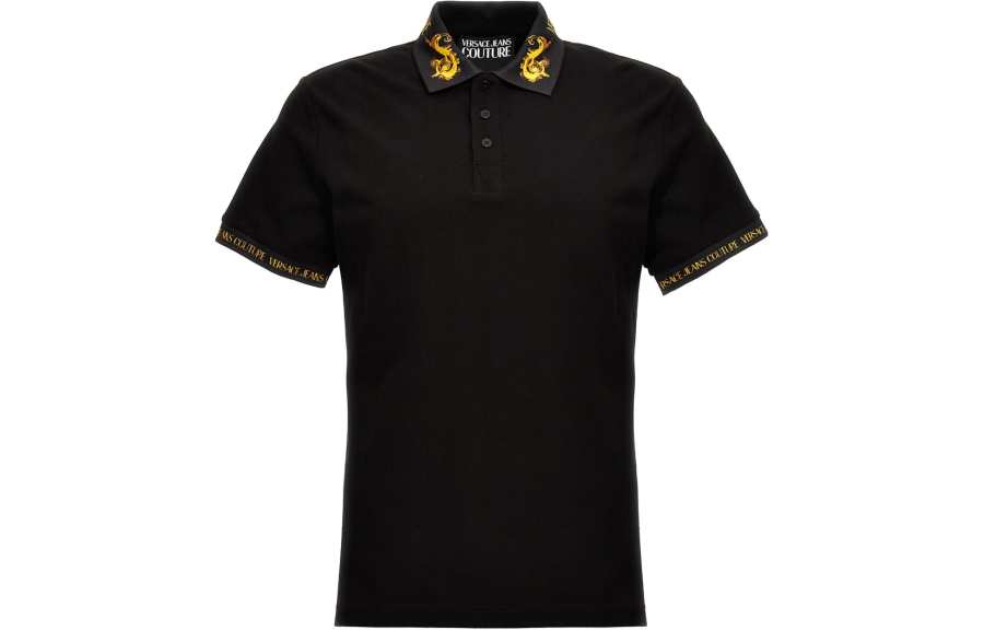 VERSACE JEANS COUTURE Polo Shirt Men's Black