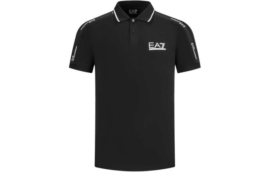 Emporio Armani logo-print cotton-blend polo shirt