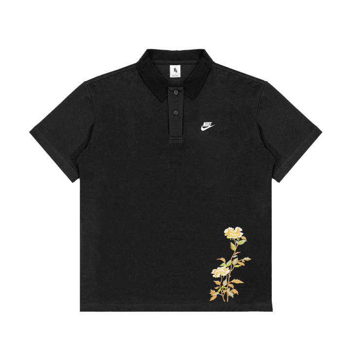 Nike Nike Polo Shirts Unisex Black Polo Collar Moderate Straight Fit