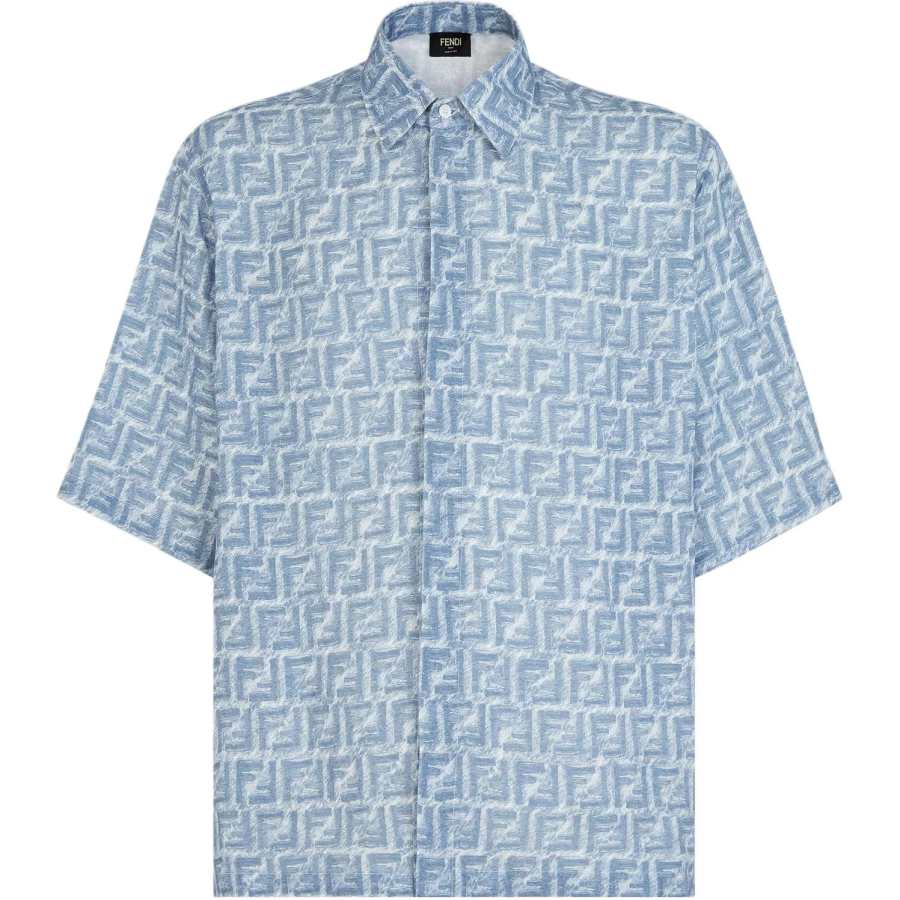 FENDI FF-motif Linen Shirt