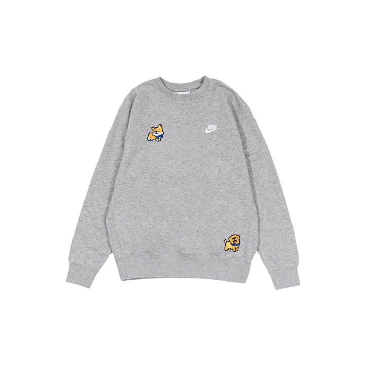 Nike Nike Sweatshirts Men's Gray Crew Neck Moderate Regular
