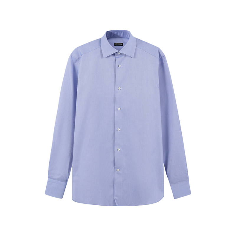 Ermenegildo Zegna Shirts Men's Blue Lapel Moderate Other