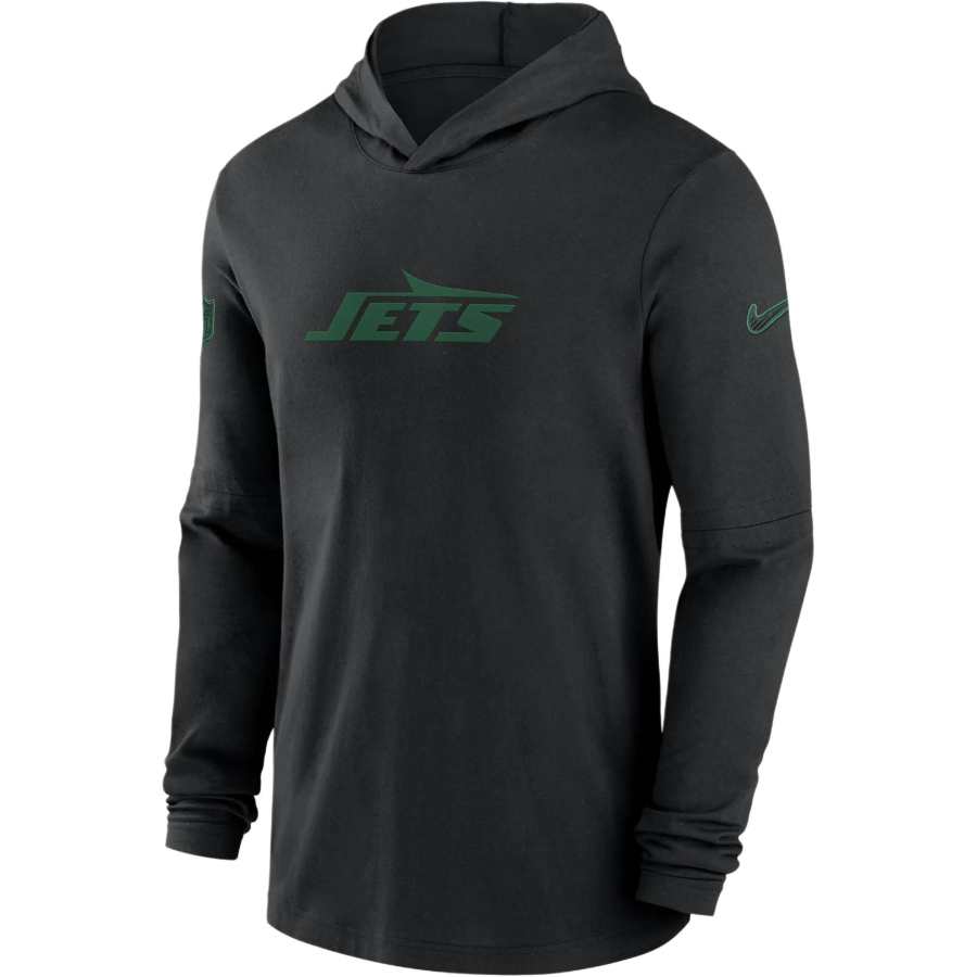 Nike Nike New York Jets Pure Fury Sideline Men's Nike Dri FIT Nfl Long Sleeve Hooded Top