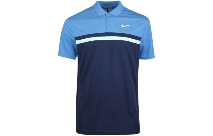 Nike Nike Polo Shirts Men's Blue Polo Collar Moderate Straight Fit