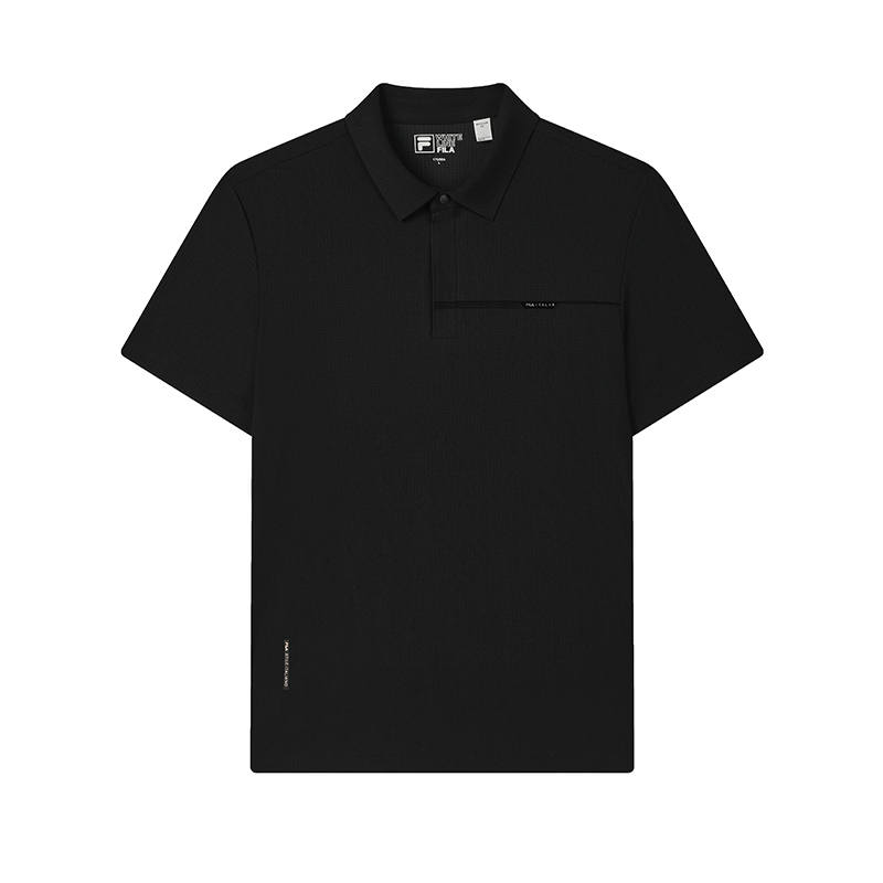 FILA WHITE Polo Shirt Men's Jet Black