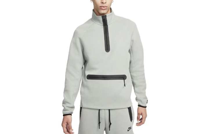 Nike Nike Sweatshirts Men's Mica Green Stand Collar Moderate Regular