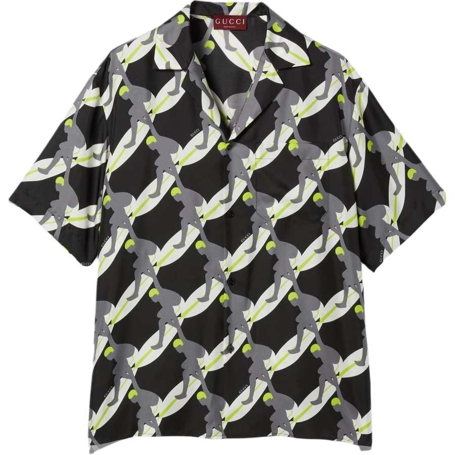 GUCCI GUCCI Printed Technical Poplin Swim Short