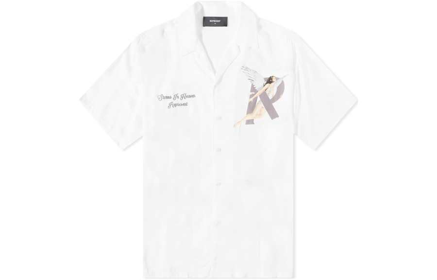 REPRESENT REPRESENT Shirts Men's White Pointed Collar Moderate Other