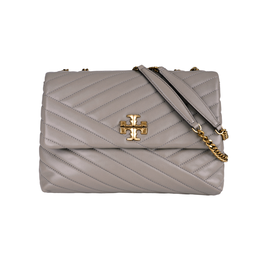 TORY BURCH Kira Leather Crossbody Bag, Shoulder Bag Women's Gray