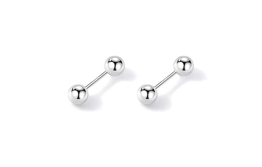 AWD AWD S999 Silver Stud Earrings Women's