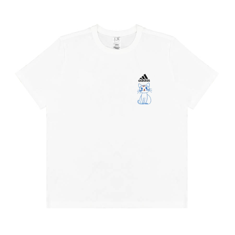 Adidas Adidas T Shirts Unisex White Crew Neck Moderate Straight Fit