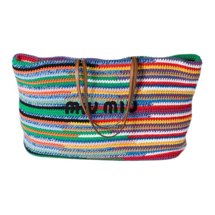 MIU MIU Cotton Handbag, Shoulder Bag Regular Women's Multicolor