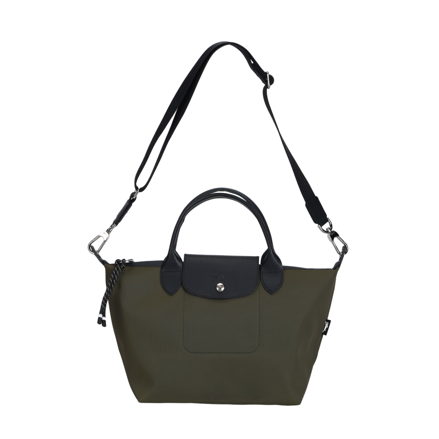 LONGCHAMP Le Pliage Energy Recycled Polyamide With Canvas One Shoulder, Handbag Medium Women's Khaki
