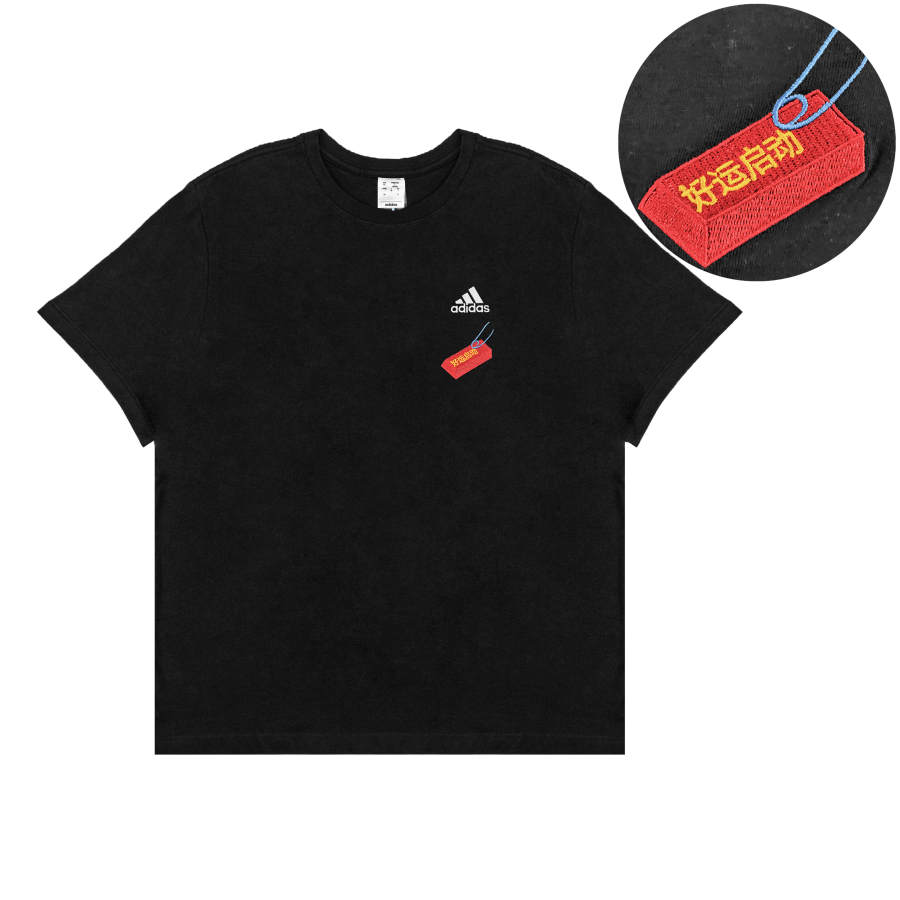 Adidas Adidas T Shirts Unisex Black Crew Neck Moderate Straight Fit