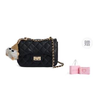 JACD Pu Shoulder Bag Medium Women's Black/White